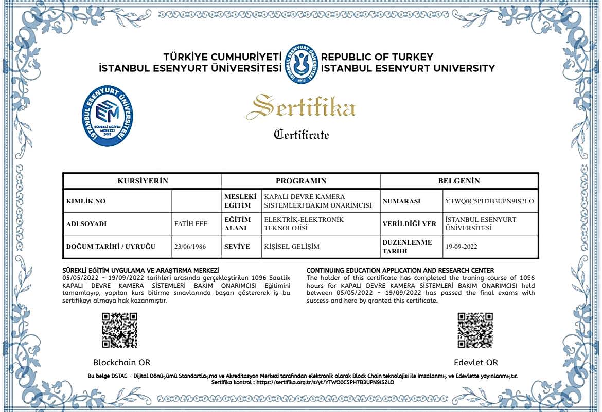 Secure Bilgisayar Sertifikalar
