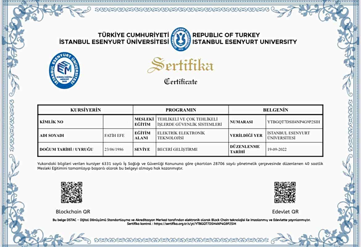 Secure Bilgisayar Sertifikalar